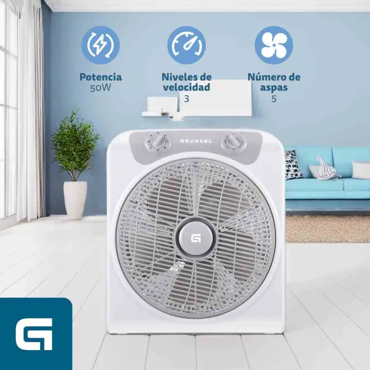 Ventilador de suelo BOXFAN - 50W - Blanco - 1