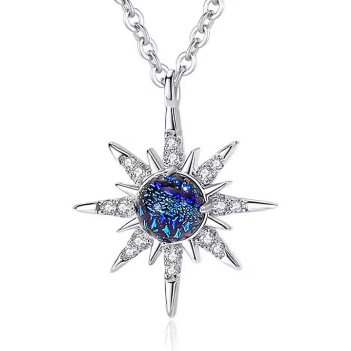 Collares Cósmico Estrella Y Luna Para Mujer Niña, S925 Plata Collar Star Moon Cosmic, Collar De Estrella Especial En El Universo - 1