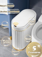 Bandeja De Papel Toalla De Baño Y Lámpara De Noche Sensor Automático 7 Litros Cesta De Basura Inteligente Para Cocina Y Toilette - details 0