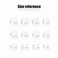 Set De Uñas Ovales 24pcs Con Archivo Y Gel De Jalea Incluido Kit De Uñas Postizas Fáciles De Usar Para Dibujar Y Decorar - details 0