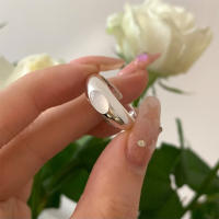 Anillo De Bambú De Jade Hetian Lácteo Platinado En Plata De Ley 925 Para Mujer Y Niña Regalo Joyería Vintage Irregular - details 29
