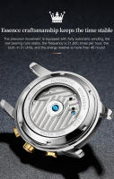 Reloj De Pulsera Hombre OLEVS Automático Mecánico Tourbillon Luminoso Impermeable Con Correa De Acero Inoxidable Estilo Negocios - details 7