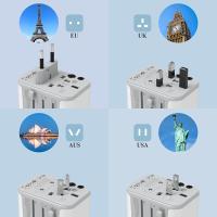 TESSAN Adaptador De Viaje Universal Con USB Y Tipo C Cargador De Pared Todoterreno Para Viaje a EU UK AUS Adaptador De Enchufe Internacional - details 1