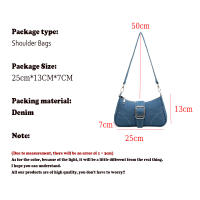 Bolso De Hombro Denim Para Mujer Bolso Bandolera De Moda Con Cadena Bolsos Retro De Malla Codo Bolsos De Alta Calidad - details 0