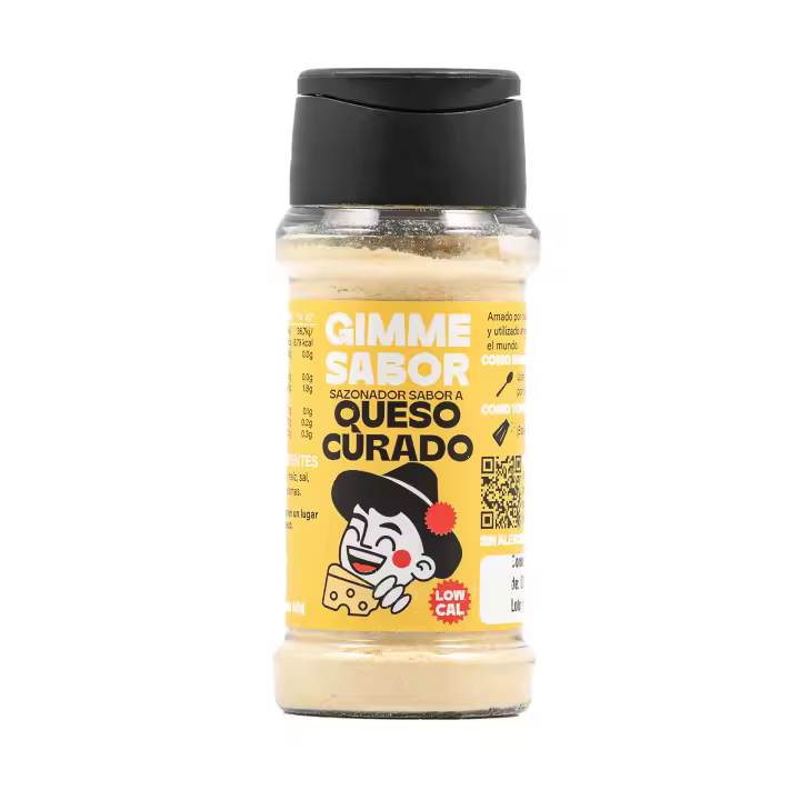 GIMME SABOR Sazonador Vegetal sabor a Queso Curado. Sin Gluten, sin aditivos y sin alérgenos. Para Toda la familia - 1