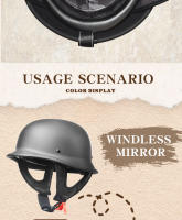 Casco De Motocicleta AD Nuevo Retro Mitad Casco Cuatro Estaciones Soldado General Alemán Casco Con Boya Material ABS Unisex - details 7