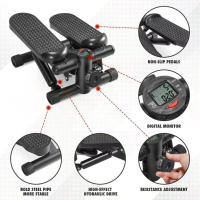Stepper de Fitness para Entrenamiento en Casa | Stepper de Bajo Impacto con Bandas de Resistencia o Manillar | Ejercicio de Cuerpo Completo en Casa o Gym | Entrenamiento Cardio y Tonificación Muscular - details 7