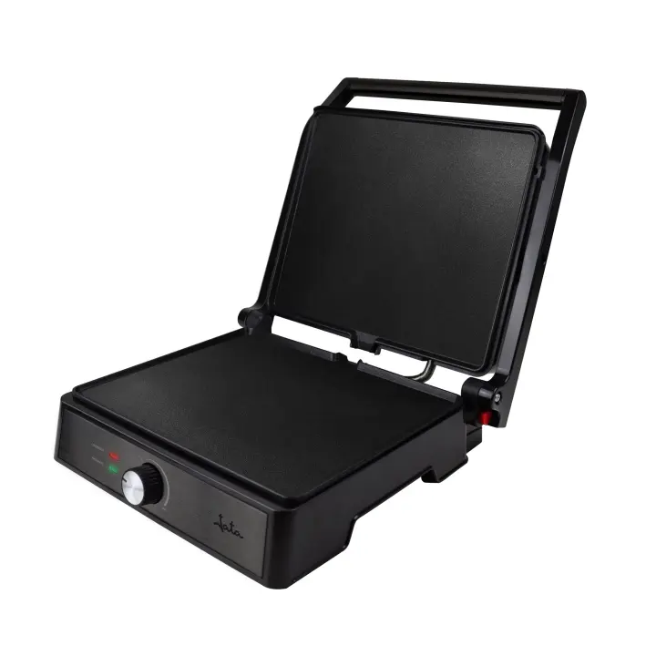 Jata Parrilla Eléctrica Grill de asar doble/parrilla eléctrica con 2 placas de cocinado de 29 x 24 cm, Apertura 180º, Placa superior basculante, Control de temperatura, Bandeja recogesalsas - JEGR1913 - 1