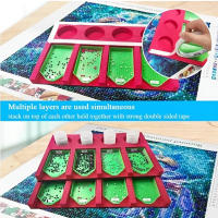 2pcs/set Organizador De Espuma Para Pintura Diamante Herramienta De Costura Mo Mosaic Accesorios Para Almacenamiento Cajas Y Contenedores - details 1