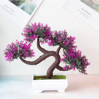 Planta Artificial De Bonsái En Maceta Pequeña Para Jardín Decoración De Hogar Y Mesa Material De Plástico Ornamento De Flor Sin Mantenimiento - details 7