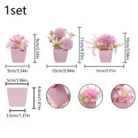 Set De 3 Plantas Miniatura En Macetas Simuladas Para Decoración De Hogares Restaurante Mesas Ventanas Y Estantes Material Plástico Estilo Bonsái - details 20