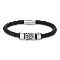 Pulsera Vikinga Vintage Con Runas Para Hombres Y Mujeres Hecha a Mano En Cuero Con 24 Runas Nórdicas Pulsera Escandinava De Amuleto Para Parejas Regalos - details 29