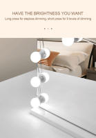 Espejo De Maquillaje LED Con 6/8/10 Luces Táctiles USB Para Mesa De Vestir Iluminación De Pared Para Dormitorio - details 7