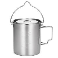 LIXADA Taza De Acero Inoxidable Portátil De 750ml Con Tapa Y Manija Plegable Para Camping Cocina Picnic Deportes Al Aire Libre - details 19