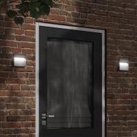 vidaXL Lámpara de pared LED de exterior aluminio fundido negro Cantidad de bombillas Rectangular, Cuadrado, Circular - details 0