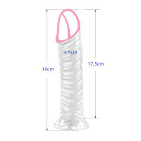 Dildo Realista De Goma Con Ventosa Para Mujeres Estimulador De Clítoris Y Masturbador Vaginal Juguetes Sexuales Para Lesbianas Tamaño 19cm X 3.5cm - details 11