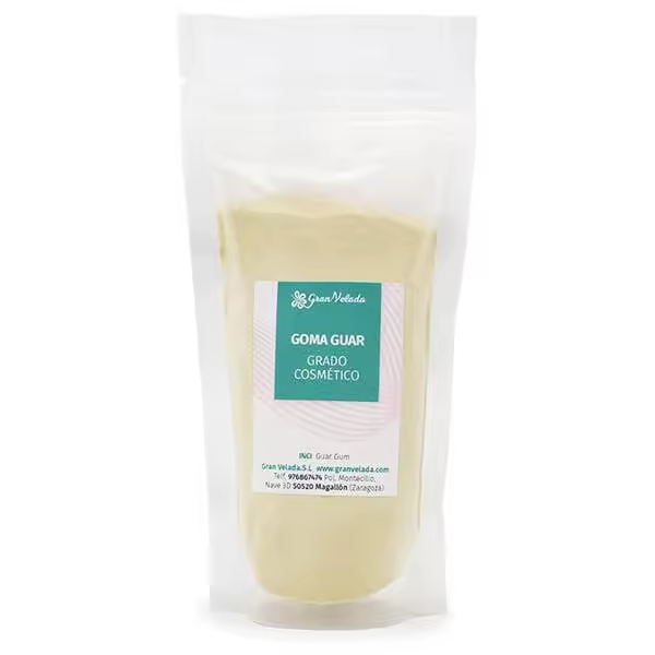 Goma Guar Cosmética Grado Premium para Crema y Champú | Espesante Natural Hipoalergénico | Ideal para Lociones y Mascarillas | Polvo Amarillo sin Olor | Fórmula Vegana | 250g - 1