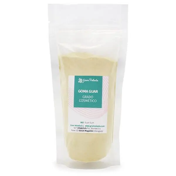 Goma Guar Cosmética Grado Premium para Crema y Champú | Espesante Natural Hipoalergénico | Ideal para Lociones y Mascarillas | Polvo Amarillo sin Olor | Fórmula Vegana | 250g - 1