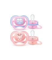 PHILIPS AVENT - Chupetes Ultra Air 0-6 meses -  Rosa Deco - Set de 2 chupetes Ultra Air, ortodóncicos, con tetina simétrica y protector con amplios orificios de ventilación - Recomendado do 0 a 6 meses - details 0