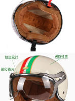 Casco De Motocicleta Retro APROBADO DOT Para Motocross Con Lente 3/4 Chopper Motorbike Helmets Abs Material Hombre - details 2