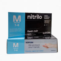 Guantes de Nitrilo Santex Flash Noir negro sin polvo talla M calidad superior (4.5 gr) - details 1