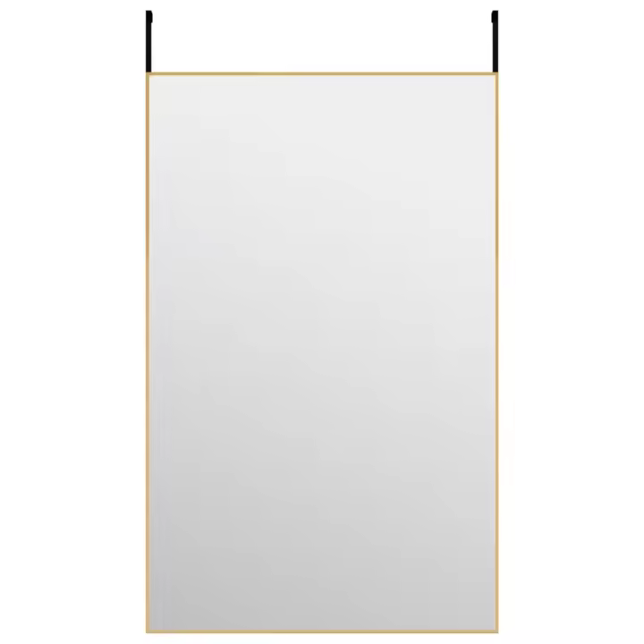 vidaXL Espejo de Puerta Cristal y Aluminio Pared Interior Salón Tocador Color Dorado,  Negro, y mas - 1