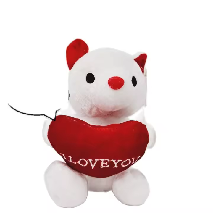 Peluche Osito Con Corazon Y sonido i love you 18 cm,color blanco,te amo te quiero,Día de San Valentín,cm,fespu - 1