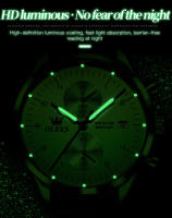 Reloj De Negocios Para Hombre OLEVS 2880 Con Correa De Cuero Resistente Al Agua Cronógrafo Reloj De Pulsera Con Fecha Y Luz - details 6