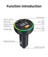 Transmisor FM Para Coche Bluetooth 5.3 Kit De Automóvil Sin Cable Con Cargador USB C Modulador De Radio Mp3 Adaptador Para Auto - details 8