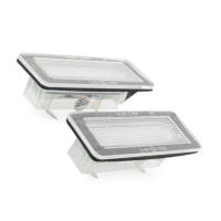 2Pcs Luz De Placa De Matrícula LED Blanco ABS Para Smart Fortwo Coupe Cabrio 450 451 Luz De Número De Placa De Coche - details 7