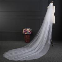 Velo De Novia 3M Dos Capas Suaves Con Cepillo Accesorios De Boda Para Mujeres Tecido De Tulle Polyester Estilo Cortado - details 0