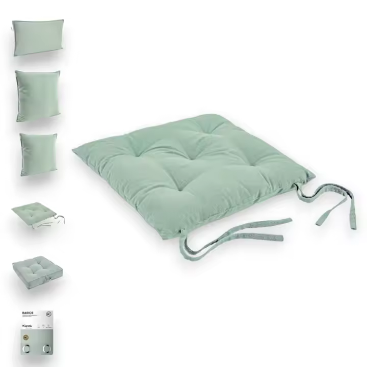 Cojines y Cortinas Gama Basics de Kiandu - Dosantex - Verde Menta - Varios Tamaños. - 1