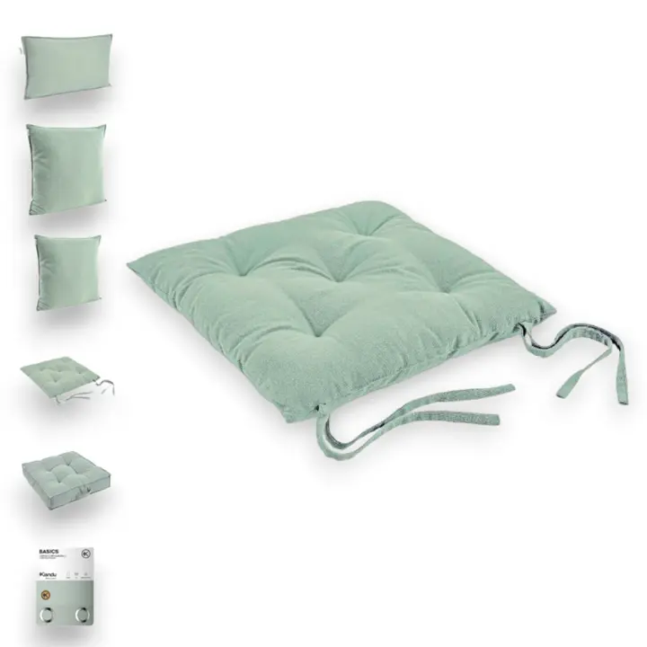Cojines y Cortinas Gama Basics de Kiandu - Dosantex - Verde Menta - Varios Tamaños. - 1