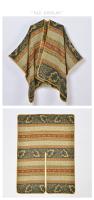 Chal de fotografía de viaje de Yunnan Nepal con cálido poncho tipo cárdigan retro - details 2