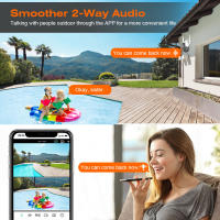 Cámara PTZ Wifi 4K 8MP Dual Lente Vigilancia CCTV IP Visión Nocturna Inteligencia Artificial Rastreo Automático Exterior - details 3