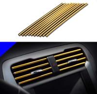 10 Pcs 20cm Tiras De Ventilador De Aire Acondicionado Para Coche En Forma De U Cromo PVC Colorido Brillante Para Decoración Del Coche - details 7