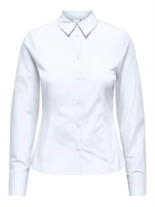 Camisa Letta Blanca Entallada de Only - 1