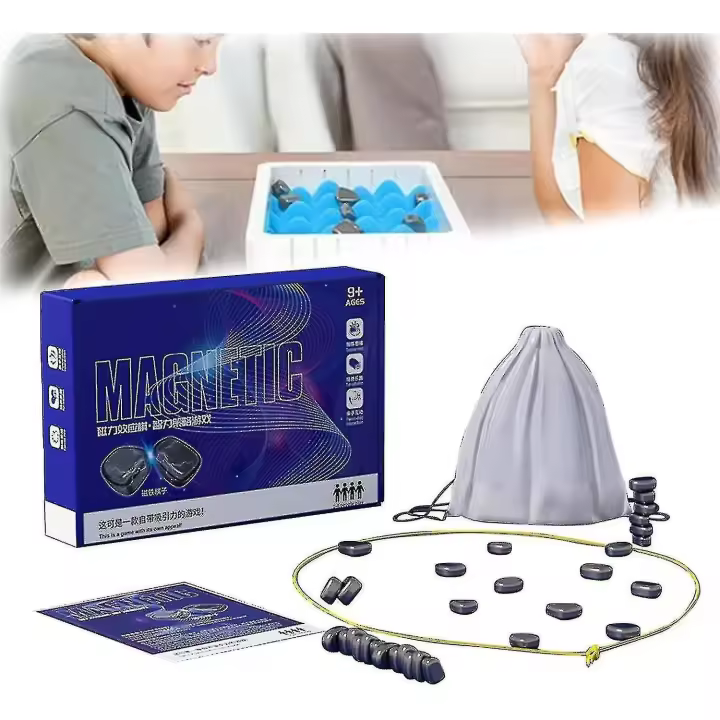 Juego de ajedrez magnético, juego de mesa magnético 2023, divertido juego magnético de mesa con 20 imanes, juego de estrategia para niños y adultos - 1