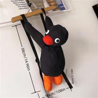 Mochila De Peluche Divertida Y Bonita De Pingüino Para Niños Mochila De Hombro Miniatura Estilo Casual Material Nylon - details 0