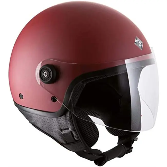 CASCO JET TUCANO EL JETTIN BIKING RED OPACO CON PANTALLA - 1