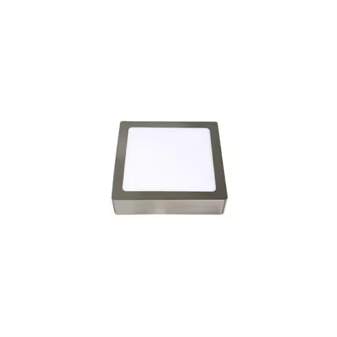 FABRILAMP Downlight Superficie Toba 12w 6500k Niquel Cuadrado 1080lm 3,5x17x17 Cm - Iluminación Potente - 1