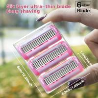 Afeitadora Manual Para Mujer Con 4 Placas De Acero Inoxidable Seguridad Para Piel Neutra Sin Energía Eléctrica Ni Recargable - details 3