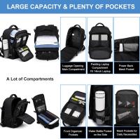 Mochara de Viaje Cabin Avion 40x20x25 para Ryanair Bolsa de Viaje Equipaje de Mano 20L Bajo El Asiento Maletas de Cabina Mujer Mochela Portatil 14 Pulgadas with Puerto USB - Negro - details 0