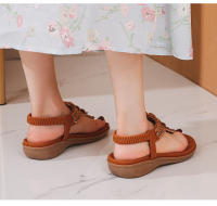 Sandalias Planas de Verano para Mujer Tanga Bohemia con Correa en T Zapatos de Tanga Chanclas Talla 36-42 EU - details 1
