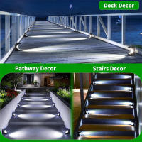 Lámpara Solar LED De Escalera Exterior Impermeable Para Decoración De Balcones Patio Puerta Frontal Y Valla Iluminación De Camino Moderna ABS IP65 - details 8