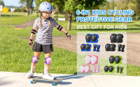 Juego De Protección Infantil 6 En 1 Con Guantes De Muñeca Antigolpes Para Ciclismo Y Patinaje Edad 3-7 Años Niños Y Niñas - details 0