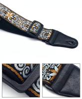 Correa De Guitarra Ajustable Bordada Con Estampado Estilo Vintage Étnico Para Folk Eléctrico Bajo Ukulele Accesorios De Guitarra - details 12