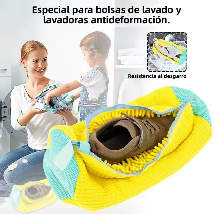 Bolsa De Lavar Zapatillas De Algodón Red De Lavandería Fácil Eliminación De Polvo Protege De La Deformación Organizador De Ropa Y Zapatos - 1
