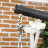 Silla hamaca 194 cm Cesta columpio plegable con armazón y Cojines para Jardín interior y exterior hasta 100 kg Gris Claro - details 5