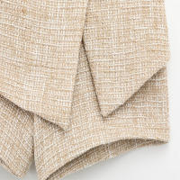 Conjunto De Vestido Y Shorts Asimétricos Para Mujer UNIZERA2025 Tweed Sin Mangas Cierre De Botones Con Cinturón Estilo Oficina Lady Verano - details 19